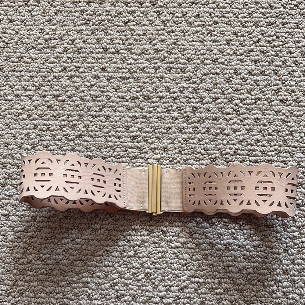 Club Monaco Nude Laser-Cut Belt
